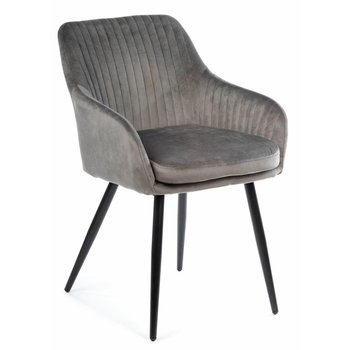 Krzesło HOWHOMELY Lenti, ciemnoszare, 82,5x55x60,5 cm - HowHomely