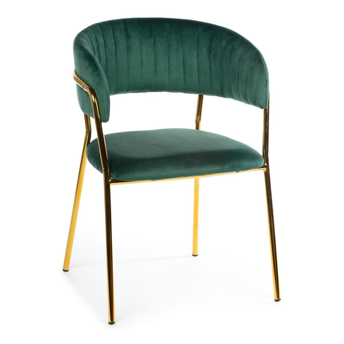 Zdjęcia - Krzesło  HOWHOMELY Rarity, ciemnozielono-złote, 76x53x52,5 cm