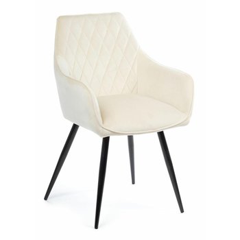 Krzesło HOWHOMELY Sametti, beżowe, 86,5x55x58,5 cm - HowHomely