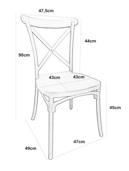 Krzesło Hugo do salonu jadalni - Atos