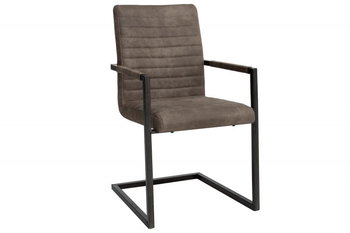 Krzesło INTERIOR Big Chief vintage, szare, 91x54x63 cm - INTERIOR