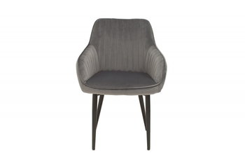 Krzesło INTERIOR Torino, srebrno-szare, 84x60x61 cm - INTERIOR