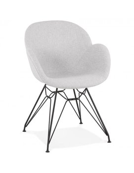 Krzesło KOKOON DESIGN Capri, jasnoszary-brązowe, 81x53x45 cm - Kokoon Design