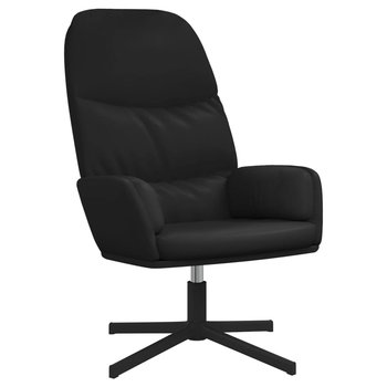 Krzesło komfortowe obite sztuczną skórą - czarne, - Zakito