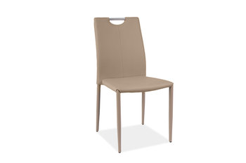 Krzesło KONSIMO SCALVIS, ciemnobeżowe, 43x90x39 cm - Konsimo