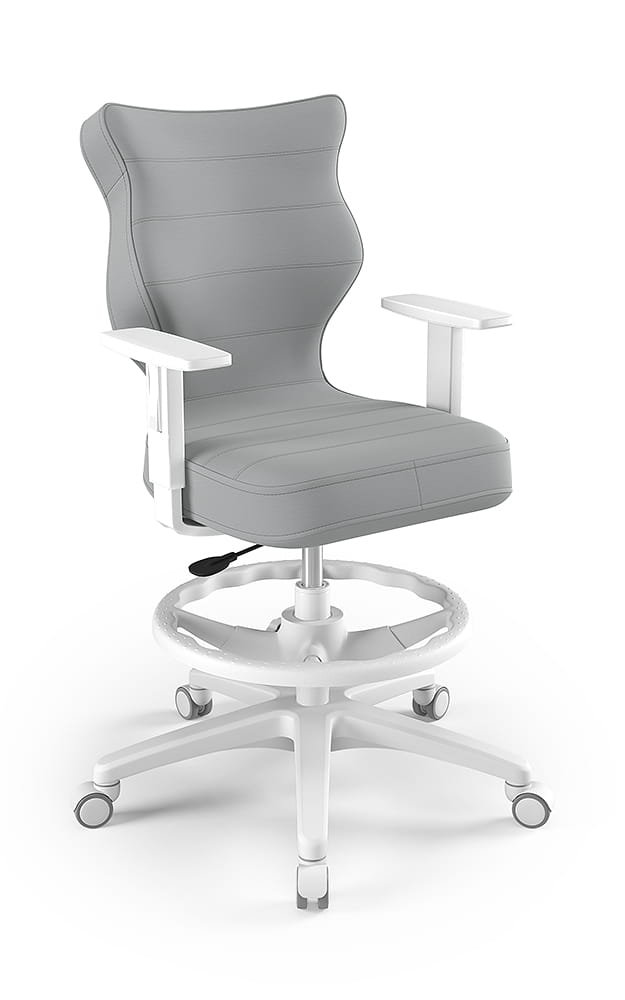 Krzesło młodzieżowe, Entelo, Duo biały, Velvet 03, rozmiar 5 WK+P