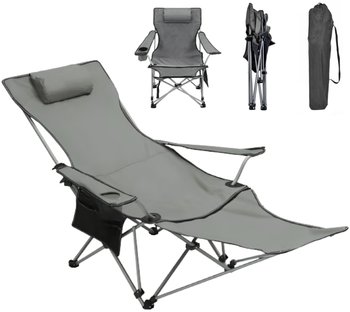 Krzesło Leżak Plażowy Wędkarski Turystyczny Składany 4W1 - Domidekor