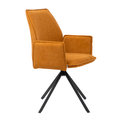 Krzesło LUGRO obrotowe musztardowe 56x60x82 cm HOMLA - Homla