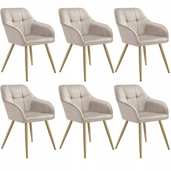 Krzesło Marilyn, wygląd aksamitu, pikowane - TecTake