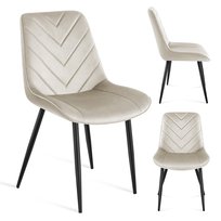 Krzesło Mark Adler Prince 3.0 Beige, klasyczne, welurowe, Beżowe