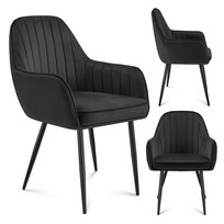 Krzesło Mark Adler Prince 6.0, loftowe, welurowe, Czarne