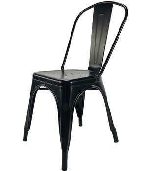 Krzesło Metalowe Loft Corsica Black - Ii Gatunek - Lugano