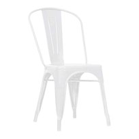 Krzesło metalowe ogrodowe retro mocne białe 30,4x30,5x85