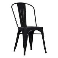 Krzesło metalowe ogrodowe retro mocne czarne 30,4x30,5x85