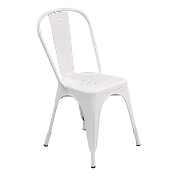 Krzesło metalowe Paris białe - BMDesign