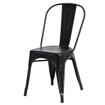 Krzesło MIA HOME Metalove Antique, czarne, 45x53x85 cm - MIA home