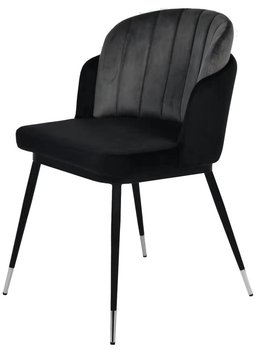 Krzesło MIA HOME Ronson czarno-szare, 81x58,5x52 cm - MIA home