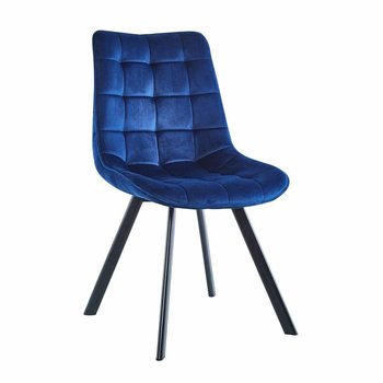 Krzesło Moly velvet niebieskie czarne - Intesi