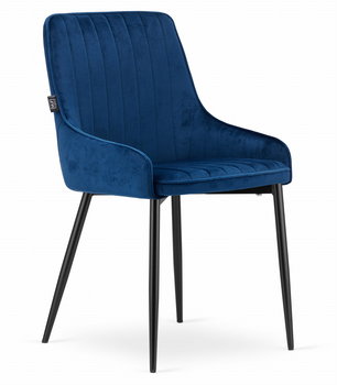 Krzesło MONZA - niebieski aksamit x 3 - Oskar