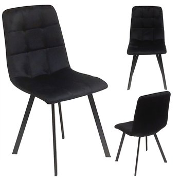 Krzesło Nevada Czarne Welur - BMDesign