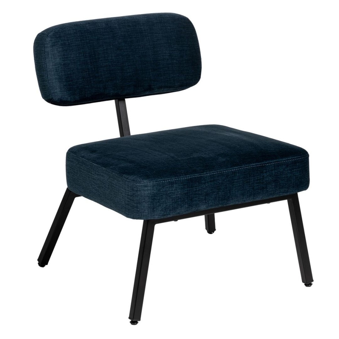 HOME DECO FACTORY - HD6790 Fauteuil Eleonor Confortable - Textile Polyester - Rembourrage PU - Bois - Style Vintage pour Salon Ou Salle À Manger - Dimensions 64 x 54 x 54