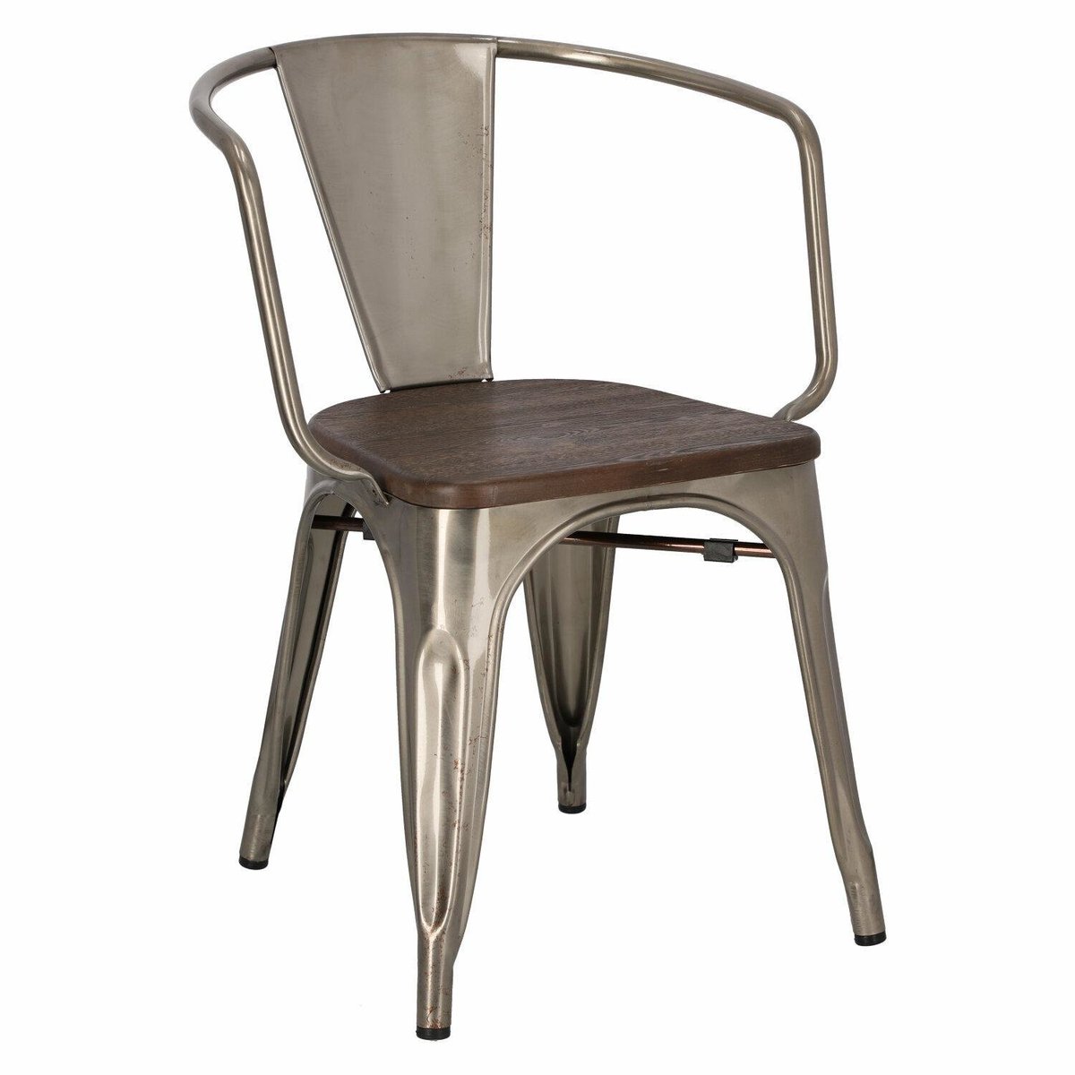 Zdjęcia - Krzesło D2 Design  Niort Arms Wood Metal Sosna Szczotkowana 