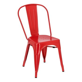 Krzesło Niort czerwone inspirowane Tolix - D2.DESIGN