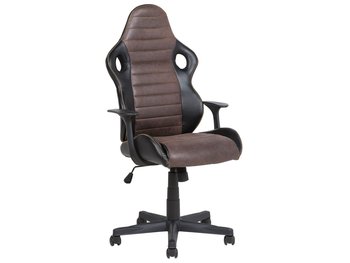 Krzesło obrotowe BELIANI Supreme, czarno-brązowe, 113-121x61x61 cm - Beliani