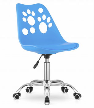 Krzesło obrotowe PRINT - niebieskie - Leobert