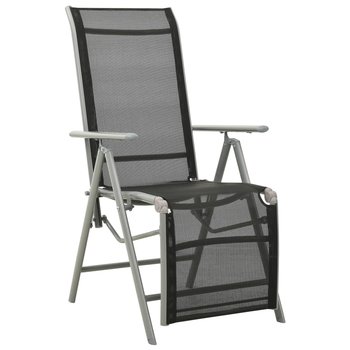 Krzesło ogrodowe aluminiowe, czarno-srebrne, 58,5x / AAALOE - Inny producent