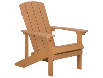 Krzesło ogrodowe BELIANI Adirondack, 88x75x85 cm, jasne drewno - Beliani