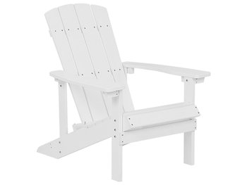 Krzesło ogrodowe BELIANI Adirondack, białe, 88x75x88 cm - Beliani