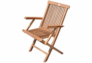 Krzesło ogrodowe, drewniane, brązowe, 90x57 cm  - TwójPasaż