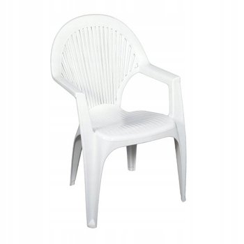 Krzesło ogrodowe plastikowe białe Syrena - OŁER