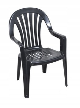 Krzesło Ogrodowe Plastikowe Grafitowe Rubin - OŁER