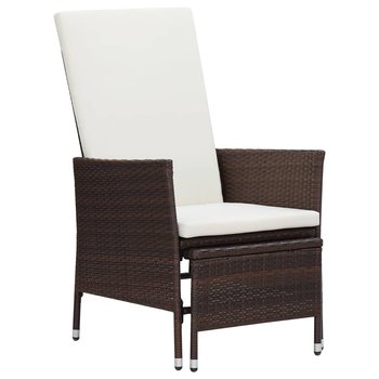 Krzesło ogrodowe rozkładane VIDAXL, brązowy, 62x131x106 cm - vidaXL