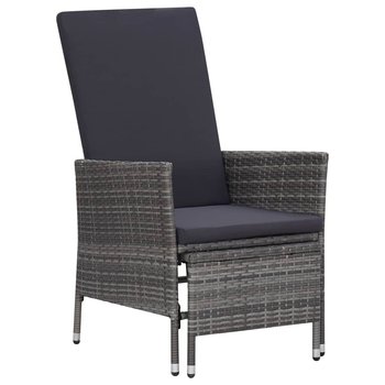 Krzesło ogrodowe rozkładane VIDAXL, szary, 62x131x106 cm - vidaXL