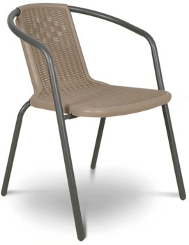 Krzesło ogrodowe Simple, cappuccino, 55x57x72 cm - Focus Garden
