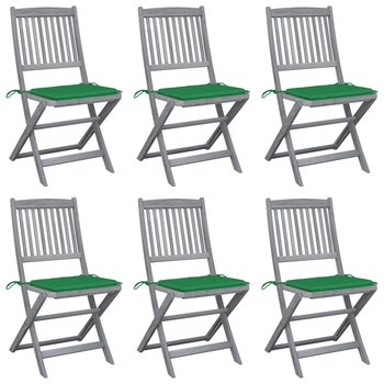 Krzesło ogrodowe VIDAXL, szaro-zielony, 48,5x57x91 cm, 6 szt. - vidaXL