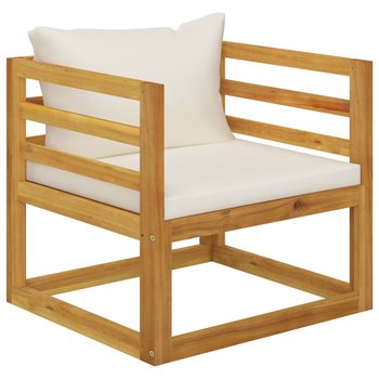 Krzesło ogrodowe z poduszką - Lite drewno akacjowe - Zakito Home