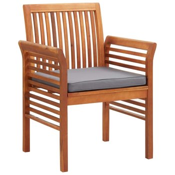Krzesło ogrodowe z poduszką VIDAXL, szare, 1 szt. - vidaXL