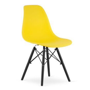 Krzesło OSAKA żółte / nogi czarne x 2 - Oskar