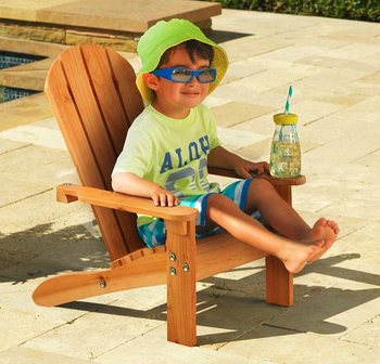 Krzesło outdoorowe z drewna dla dzieci Adirondack KidKraft – miodowe - Kidkraft