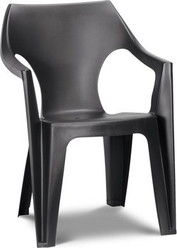 Krzesło plastikowe Dante Low back, grafitowe, 57x57x79 cm - Allibert