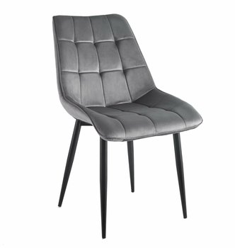 Krzesło Poly velvet szare czarne nogi - Intesi