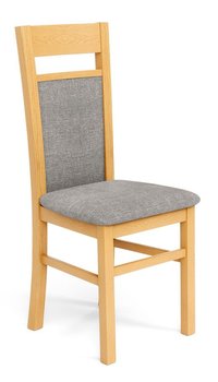 Krzesło skandynawskie ELIOR Lettar, brązowo-szare, 46x55x97 cm - Elior