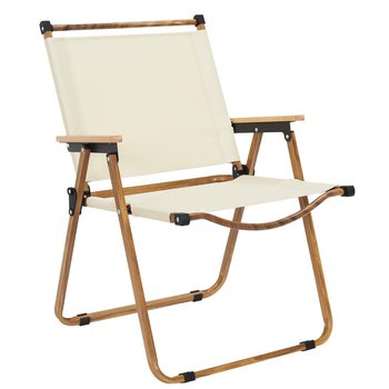 Krzesło składane Mariposa beżowe - Intesi