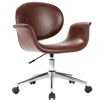Krzesło stołowe obrotowe brązowe 67x62x80-87,5 cm - Zakito Europe