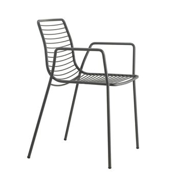Krzesło Summer Arm antracytowe metalowe - SCAB Design