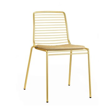 Krzesło Summer złote z poduszką - SCAB Design